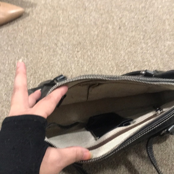 Black leather croc Dooney & Burke puede - Picture 7 of 8